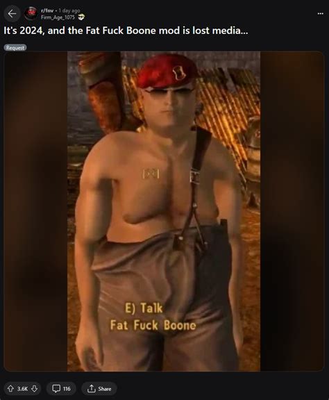 Fat Fuck Boone Is Lost Media No Mutants Allowed