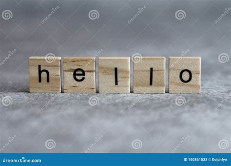 Hello Word Written On Wood Cube Stock Image Image Of Wooden Idea