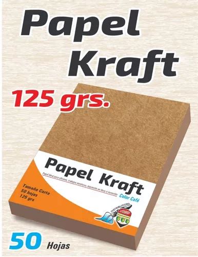 Papel Cartulina Kraft Tamaño Carta 50 Pz Invitaciones 125 Gr en venta