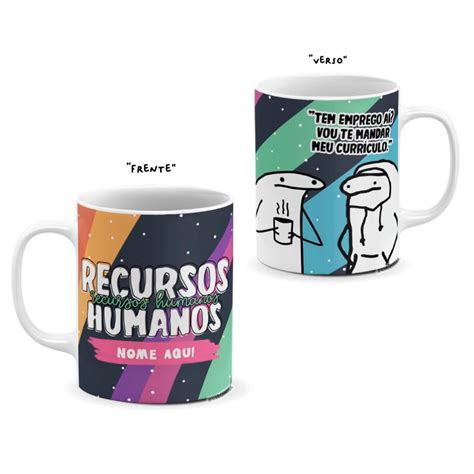 Caneca Personalizada Flork Recursos Humanos Nome Elo