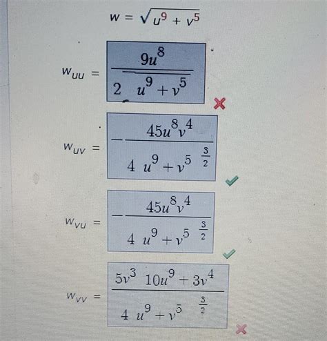 Solved Find All The Second Partial Derivatives Chegg