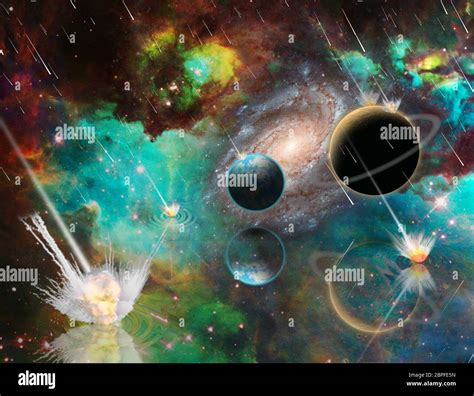 Planetary Armageddon Massive Meteorite Asteroid Shower Destroy