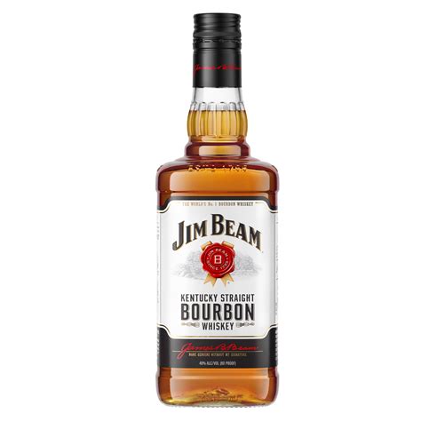 Jim Beam White Label Straight Bourbon 750 Ml Bottle ABV 40 00