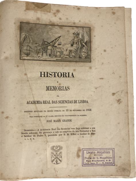 Historia E Memorias Da Academia Real Das Sciencias De Lisboa Livraria