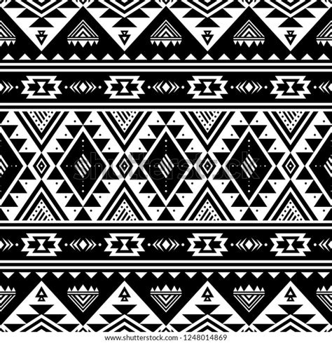 Tribal Striped Seamless Pattern Aztec Geometric Stock Vector Royalty