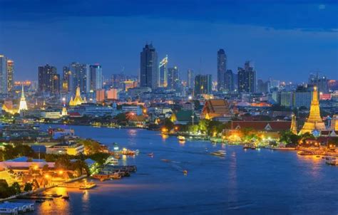 Wallpaper the city, lights, the evening, Bangkok, Thailand, Bangkok for mobile and desktop ...