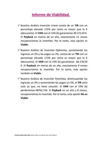 Informe De Viabilidad By Aliciacasanova1 Issuu