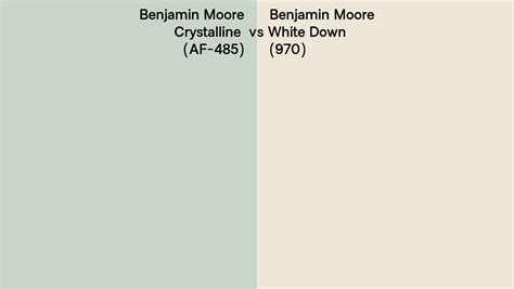 Benjamin Moore Crystalline Vs White Down Side By Side Comparison