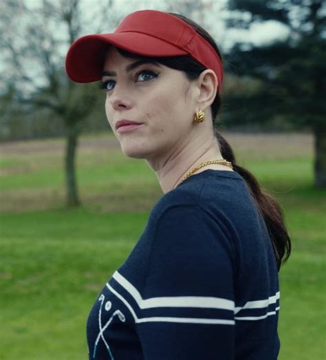 Red Visor Cap Worn By Kaya Scodelario As Susie Glass In The Gentlemen