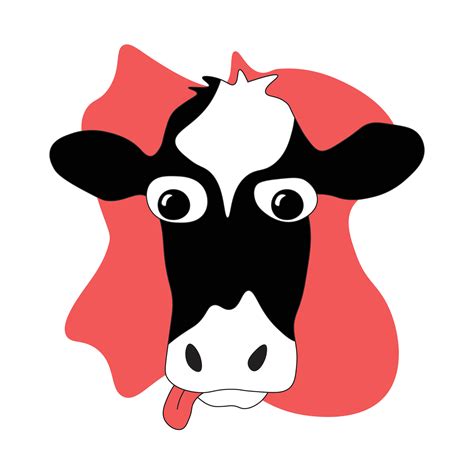 Funny Looking Cow Face Cartoon 36288040 Vector Art at Vecteezy