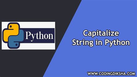 Capitalize First Letter Of Each Word Python Youtube