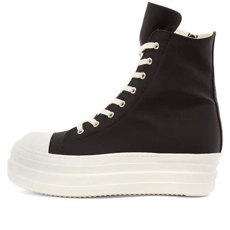 Rick Owens DRKSHDW Platform High Top Sneaker Black & White | END. (HK)