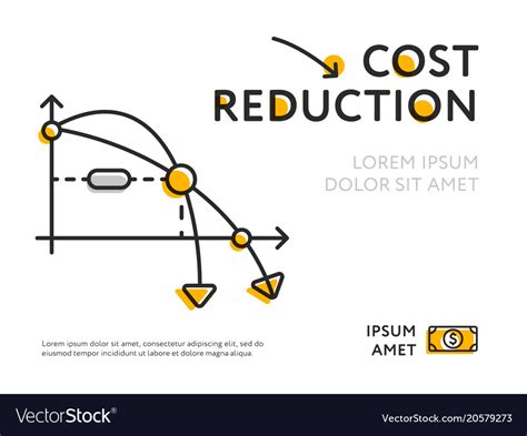 Graphic Chart Showing Price Lower Royalty Free Vector Image