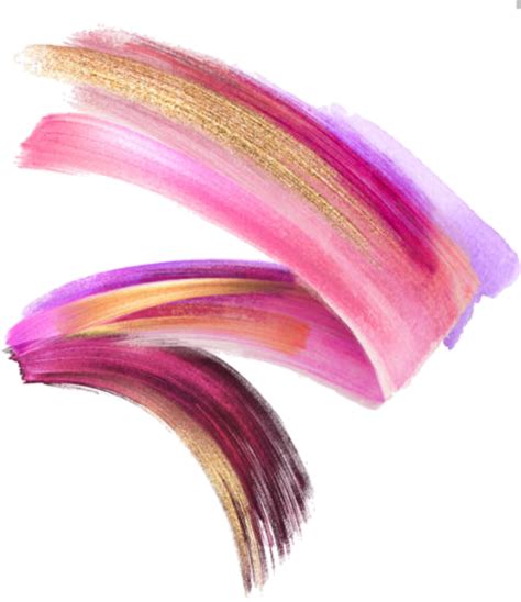 Brush Strokes Watercolor Pink Gold Png