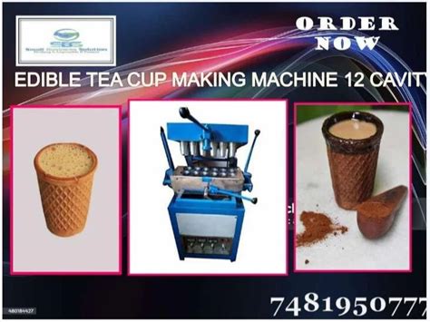 Edible Biscuit Tea Cup Making Machine Cavity At Rs Edible