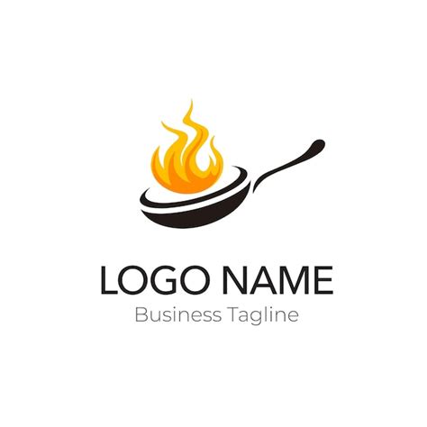 Logotipo cocina diseño de fuego colección de plantillas de negocios