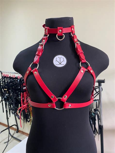 Woman Harness Vegan Leather Harness Bdsm Lingerie Body Etsy