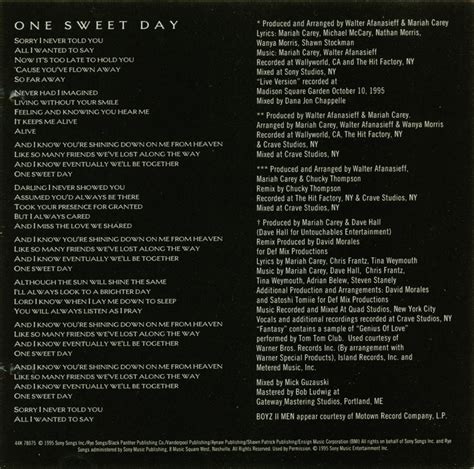 Promo, Import, Retail CD Singles & Albums: Mariah Carey - One Sweet Day ...