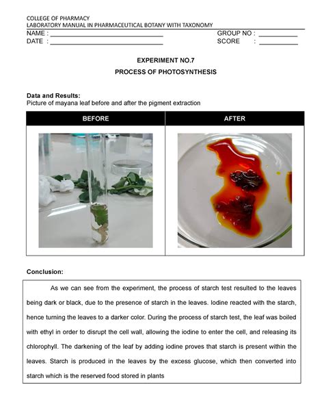 Pbot Photosynthesis Pharmaceutical Botany With Taxonomy Laboratory