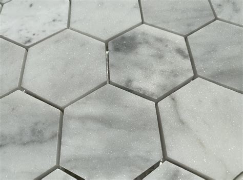 Buy Stone Center Online Carrara White Marble Inch Hexagon Mosaic Tile