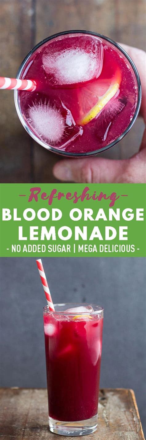 Blood Orange Lemonade Green Healthy Cooking