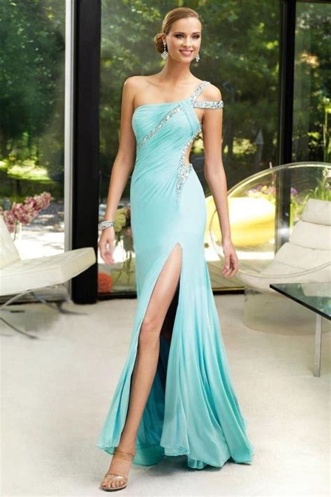 Sexy One Shoulder Party Prom Gown Bridal Gown Long Formal Evening Dress