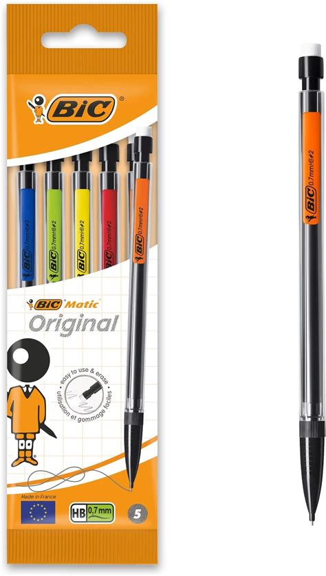 Bic Criterium Porte Mines Mm Hb Corps Noir Ou Blanc Blister De