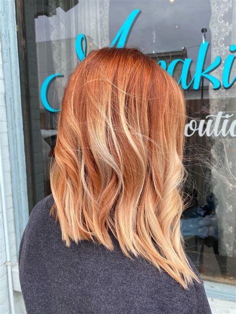 Red To Blonde Balayage In Blonde Balayage Red To Blonde Long