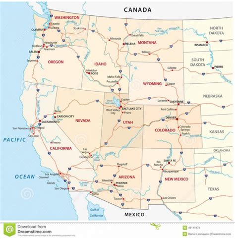 Western United States Map Printable - Printable Maps