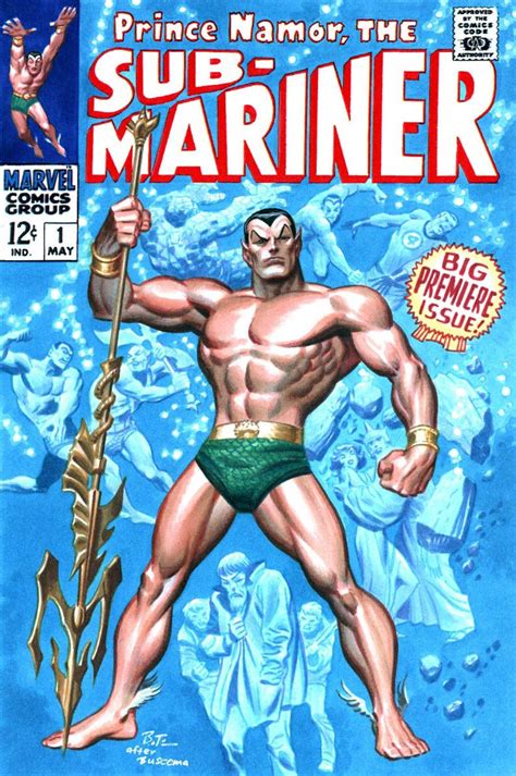 Sub Mariner Cover By Bruce Timm After Buscema Comic Book Artwork