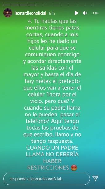 Leonard León arremete contra Karla Tarazona por no conciliar e insultar