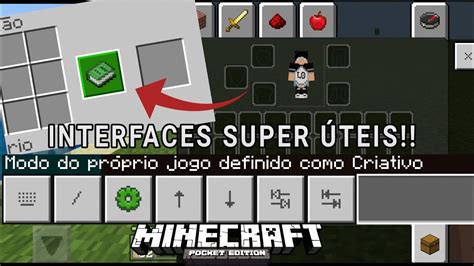 NOVAS INTERFACES SUPER ÚTEIS PARA SEU MINECRAFT PE BE CHAT INVENTARIO