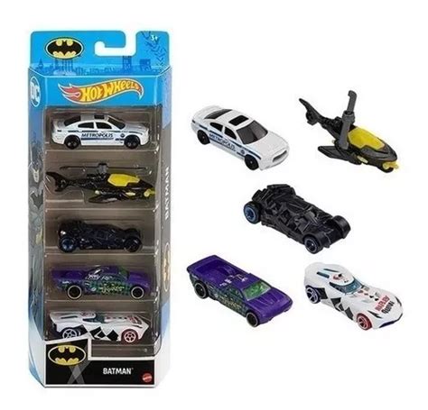 Hot Wheels Kit 5 Carrinhos Batman Mattel Frete grátis
