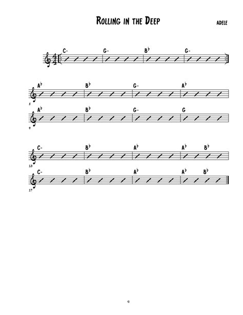 Adele - Rolling in the Deep (Sheet Music)