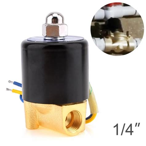 Электромагнитный клапан DC 12V 1/4 ''электрический клапан латунный ...