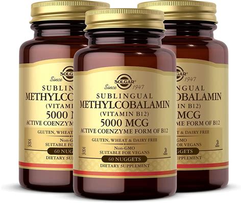 Methylcobalamin Витамин B12 5000 мг 30 жевательные капсулы → Solgar