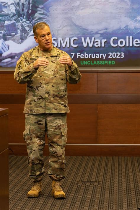 U S Space Command Commander Visits Marine Corps War College Students