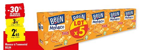 Promo Monaco à L emmental Belin 30 De Remise Immédiate chez Carrefour