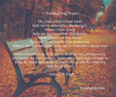 A Thanksgiving Prayer | Tony Agnesi