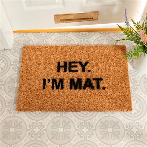 Hey I M Mat Novelty Door Mat Etsy