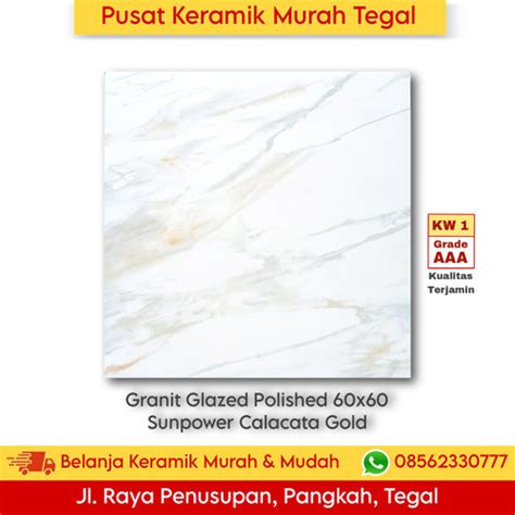 Jual Granit X Mengkilap Glaze Polished Calacata Gold Motif Marmer