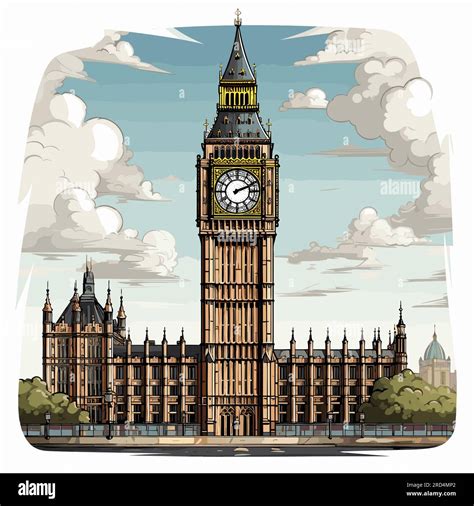 Big Ben Clock Tower Cartoon