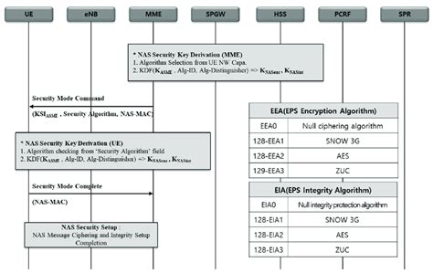 Nas Security Setup Procedure Of 5g Nsa Download Scientific Diagram