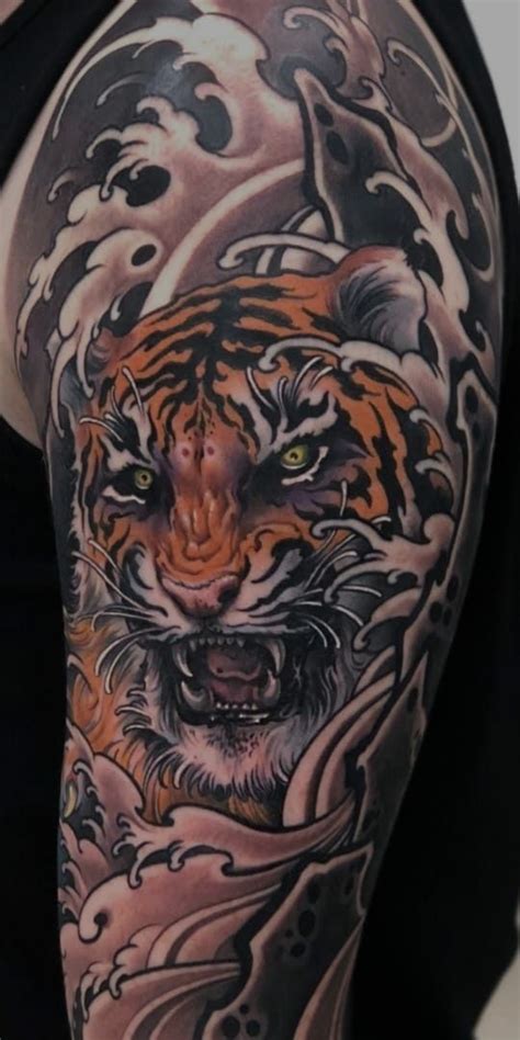 Pin On Clientes Japanese Tiger Tattoo Tiger Tattoo Japanese Tattoo