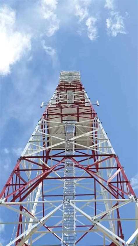 Self Support Lattice Steel Towers Galvanized Cellular Mobile