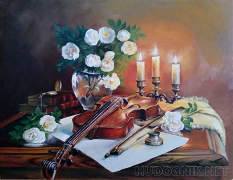 Картина Натюрморт со скрипкой.. Размеры: 60x50, Год: 2017, Цена: 6690 ...