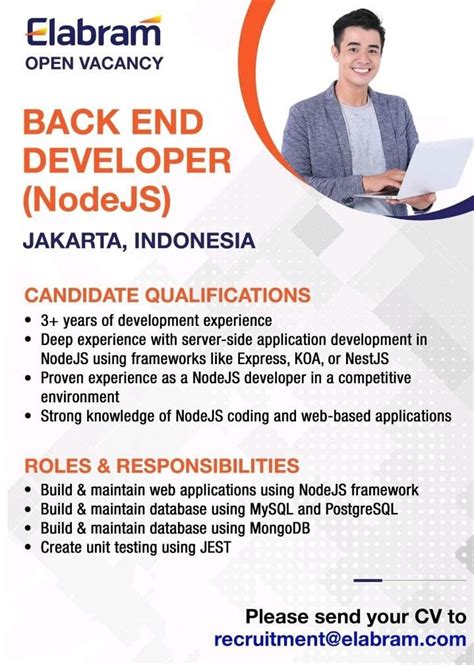 Lowongan Kerja Sebagai Backend Developer Nodejs Di Elabram