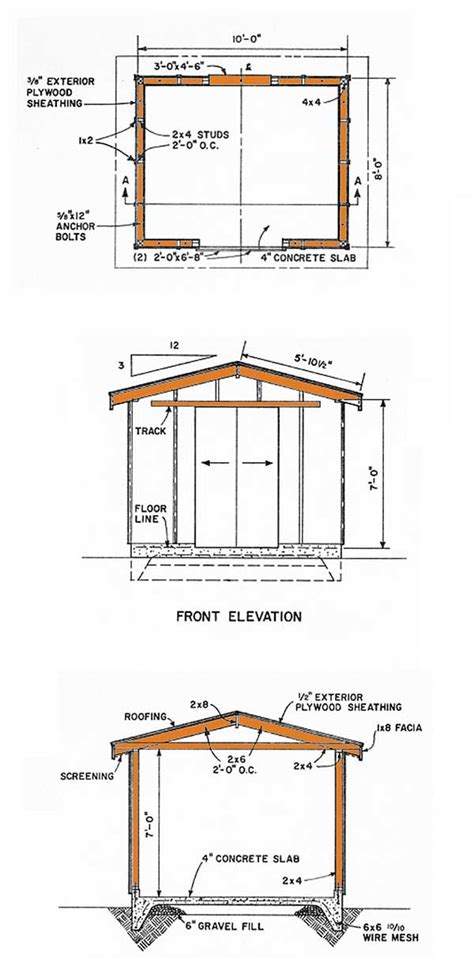 8×10 Gable Storage Shed Plans How To Build A Gable Shed