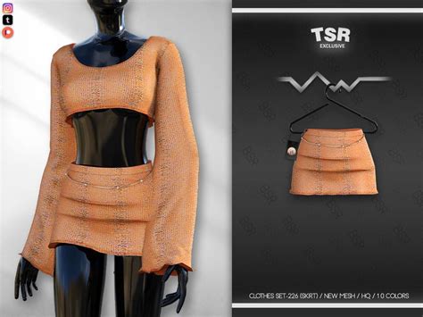 Busra Tr S CLOTHES SET 226 SKIRT BD708 Sims 4 Mods Clothes Sims 4