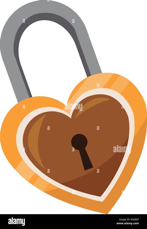 Padlock Heart Shaped Stock Vector Image Art Alamy